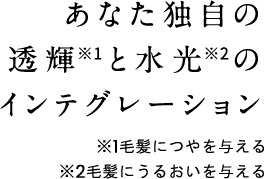 あなた独自の透輝と水光のインテグレーション
