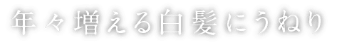 年々増える白髪にうねり